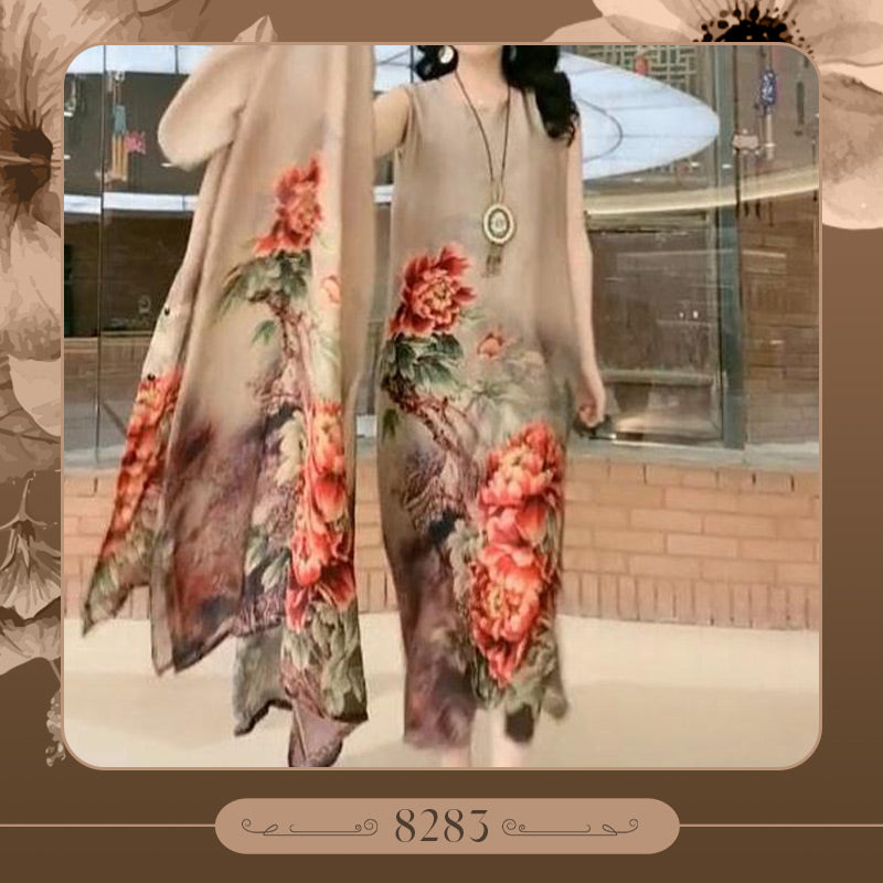 💝Women’s Print Dress 2-piece Set