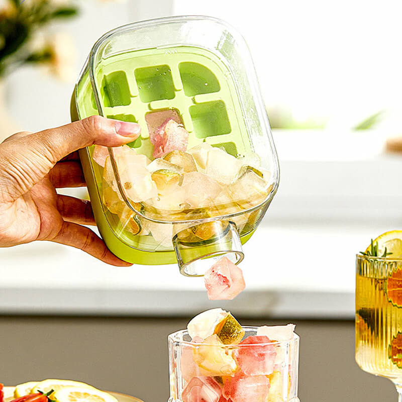 Summer Portable Ice Cube Bottle With Straw