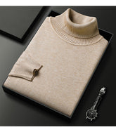 High Neck Men's Solid Color Cashmere men's sweater