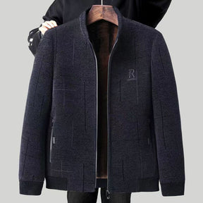 Padded Warm Jacket with Stand Collar for Men