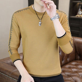 Men's Round Neck Warm Lined Sweatshirt