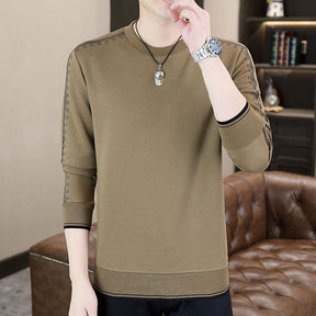 Men's Round Neck Warm Lined Sweatshirt