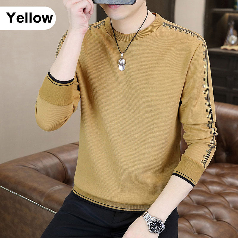 Men's Round Neck Warm Lined Sweatshirt