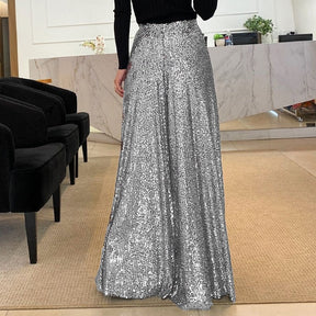 Women's Trendy Sequin High Waist Wide Leg Pants