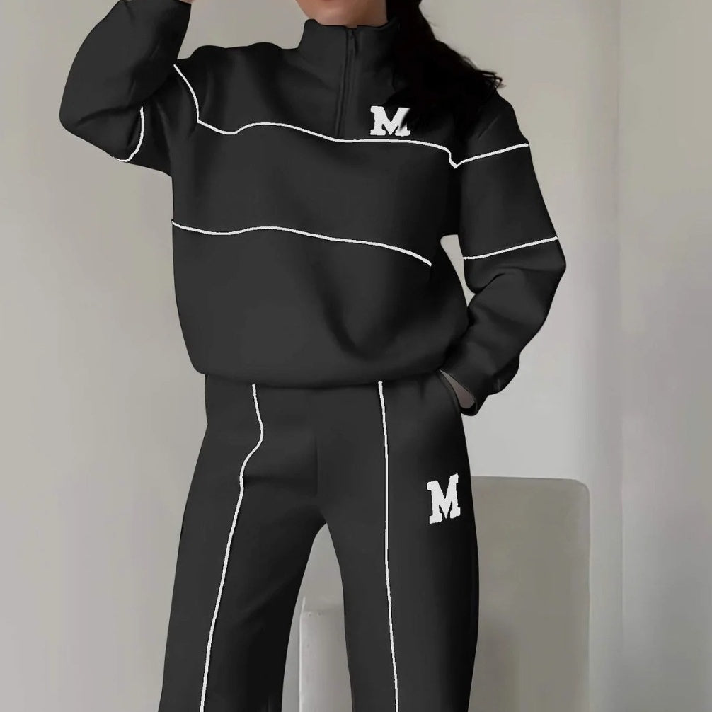 Casual line tracksuit 2-piece set