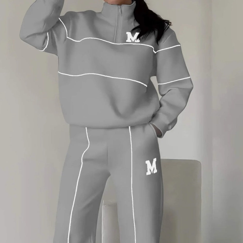 Casual line tracksuit 2-piece set