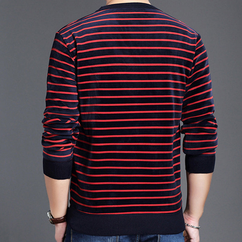 🔥Men's Warm Striped Cozy Fashion Sweater