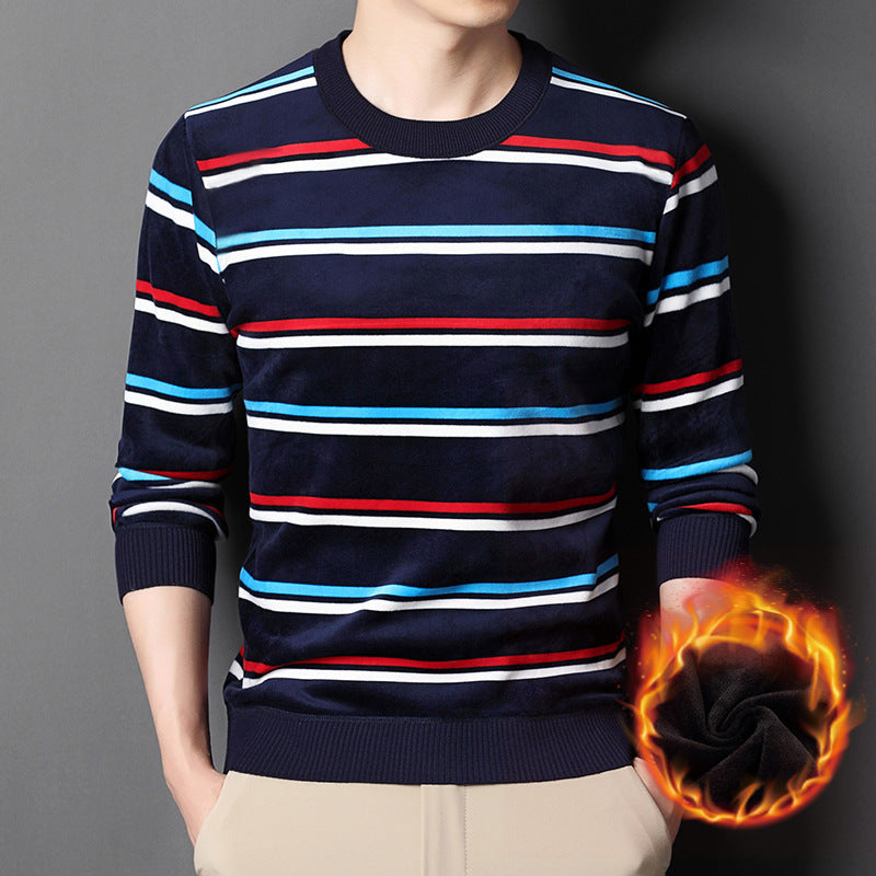 🔥Men's Warm Striped Cozy Fashion Sweater